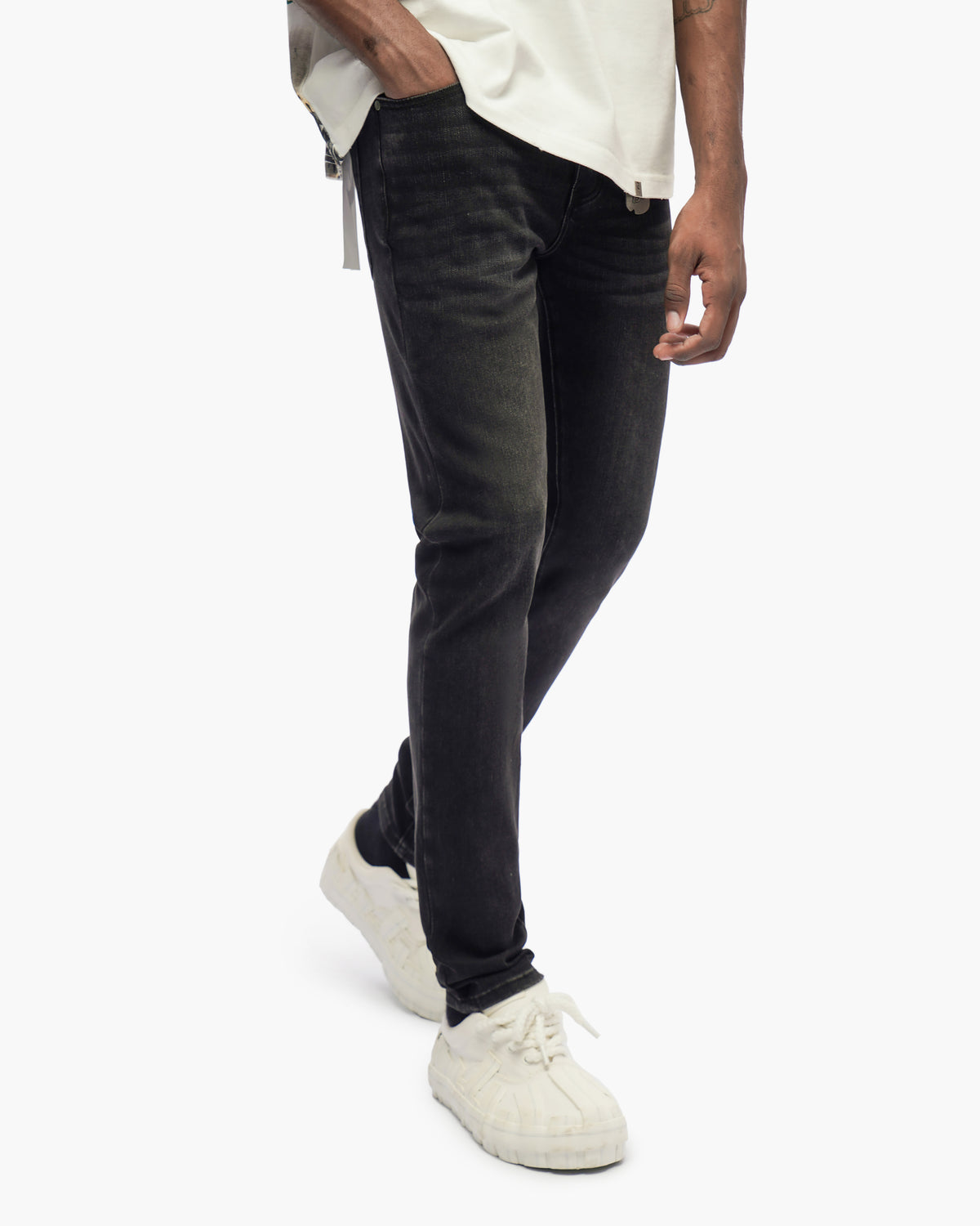 Monarch Jet Black Skinny Fit Jeans