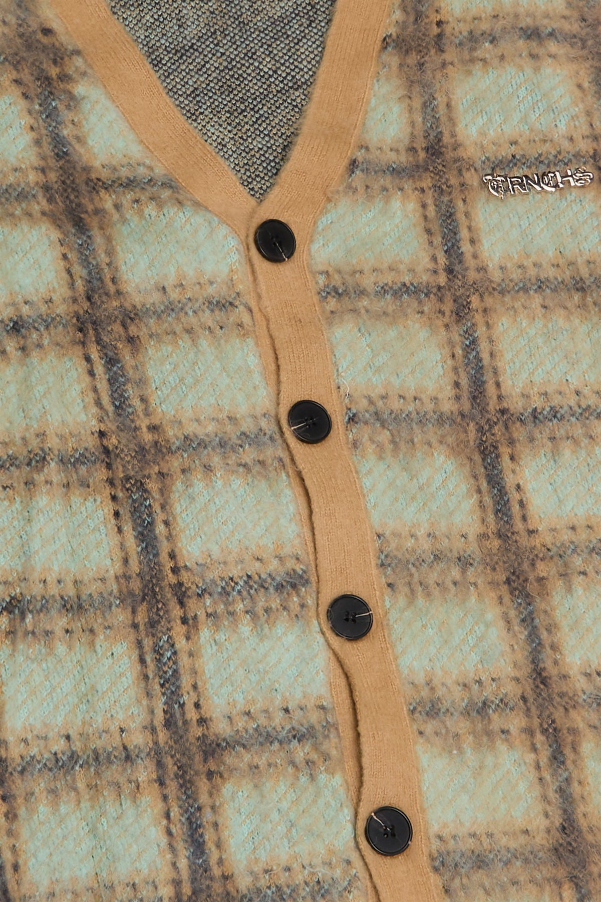 CARLTON BANKS Grün/Khaki Strickjacke 