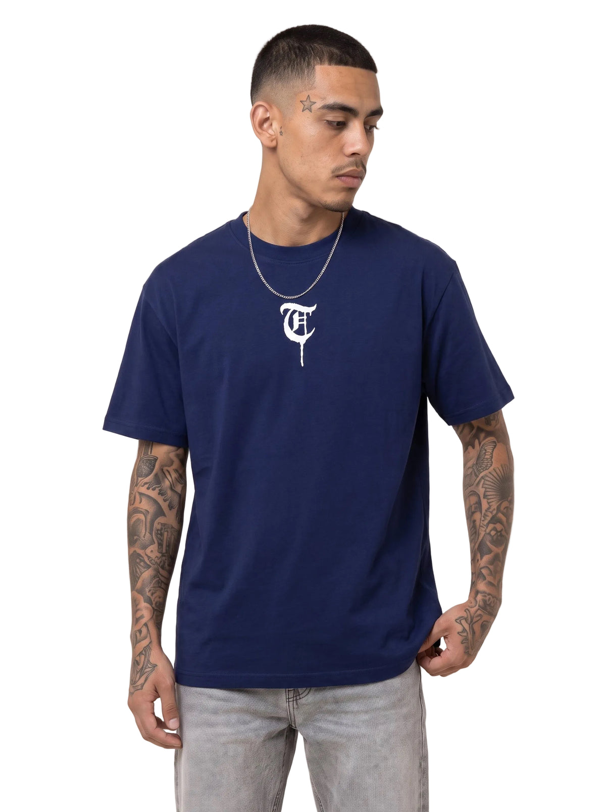 FORGED IN FIRE Navy Tee-