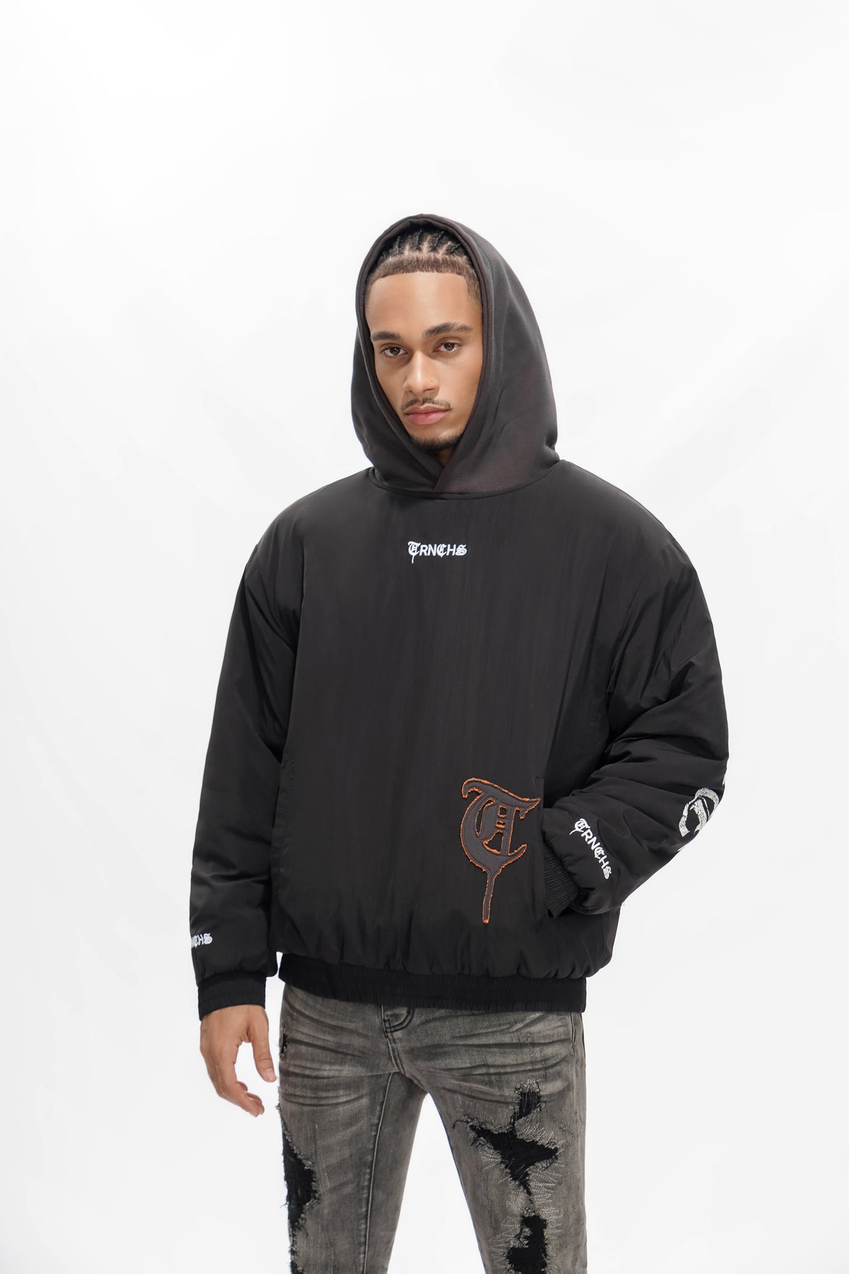 Sweat à capuche noir HEAVEN'S ARMOR