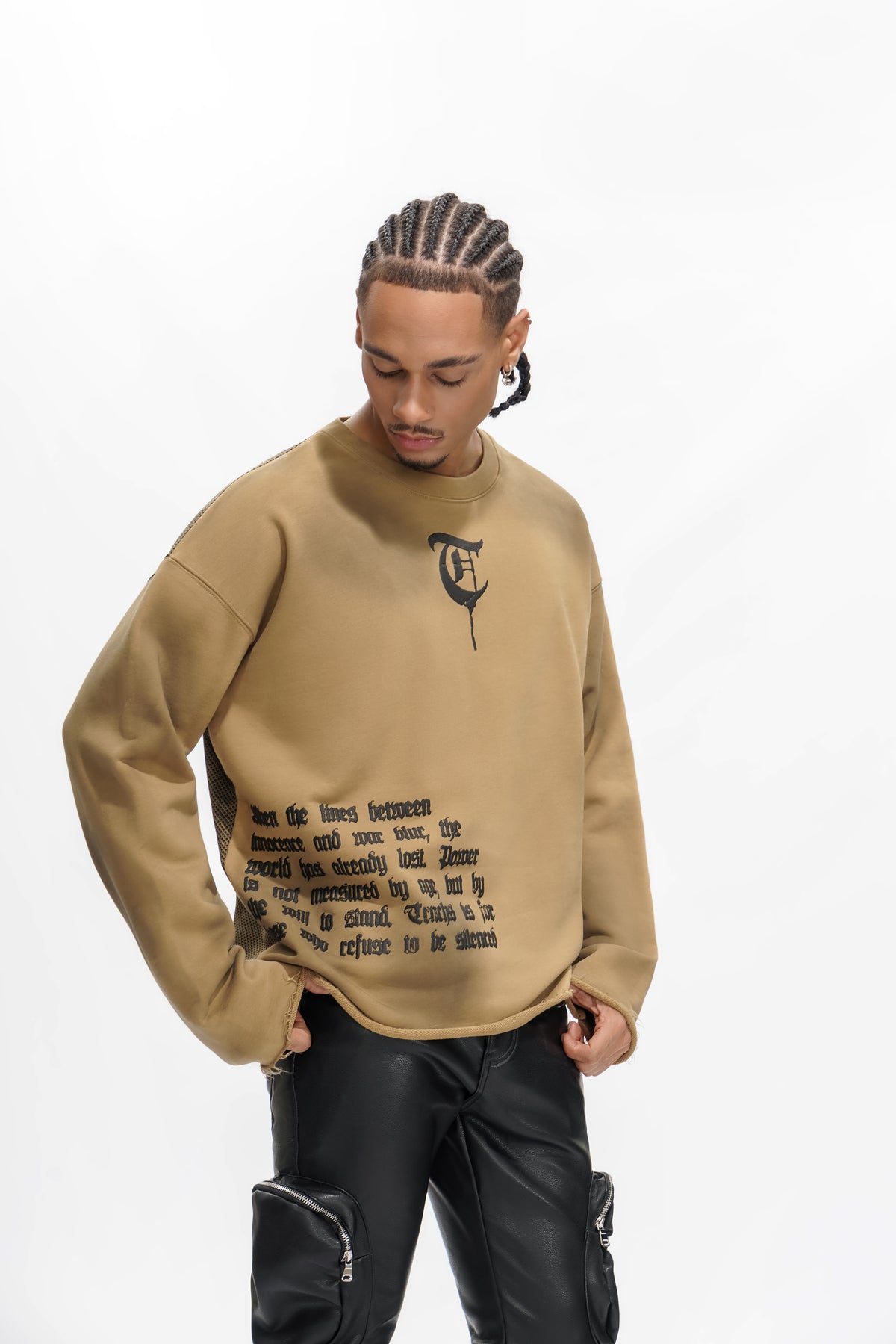 REFUSE TO BE SILENCED Khaki Crew-