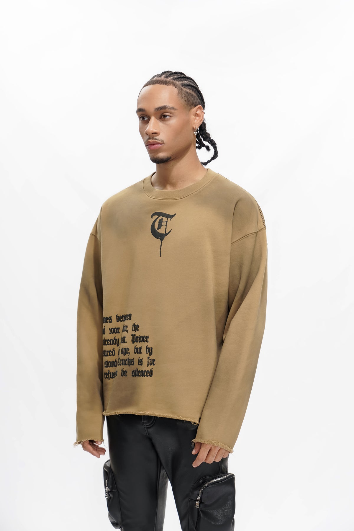 REFUSE TO BE SILENCED Khaki Crew-