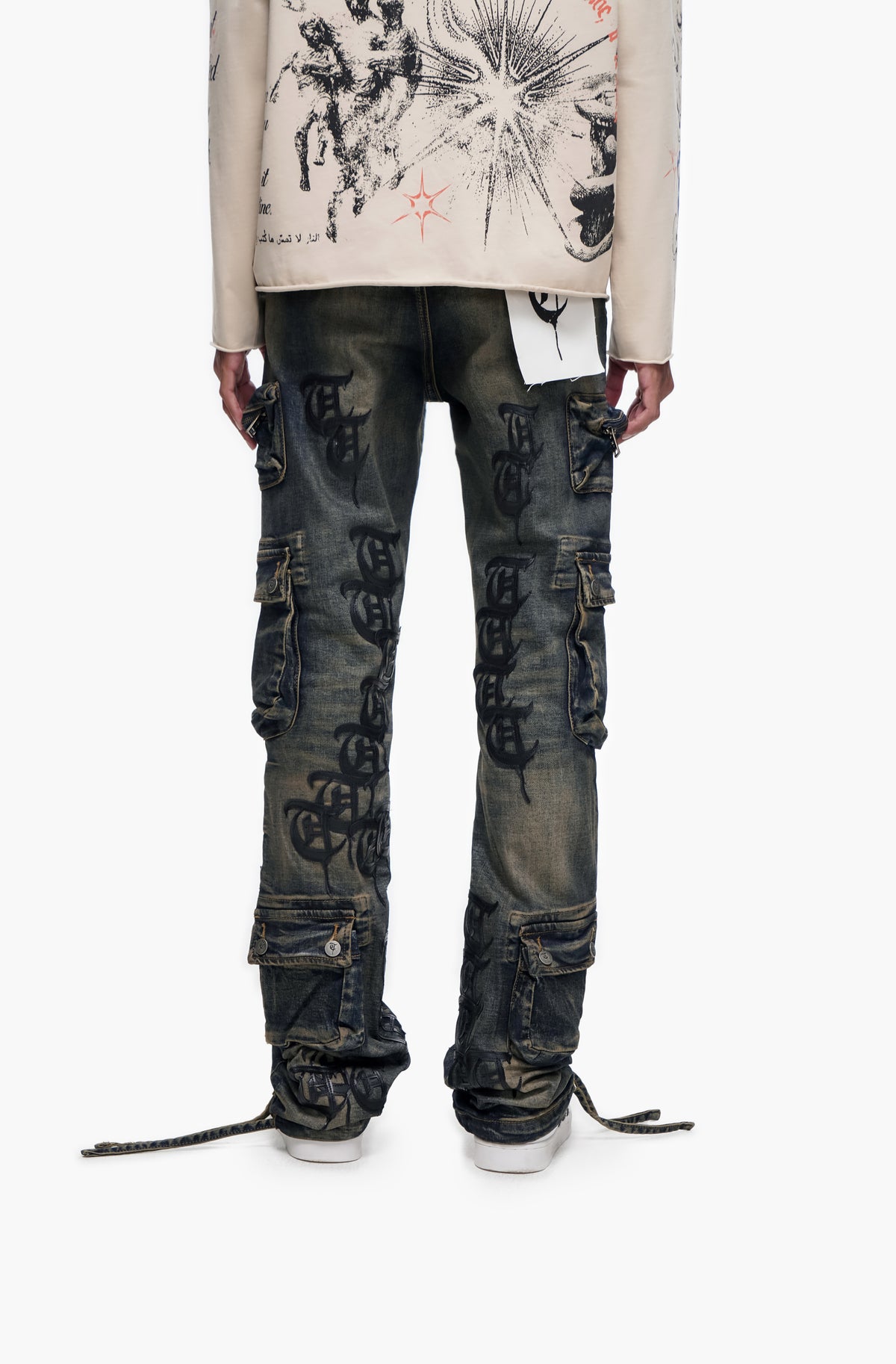 KHANDAQ Medium Blue Cargo Denim -