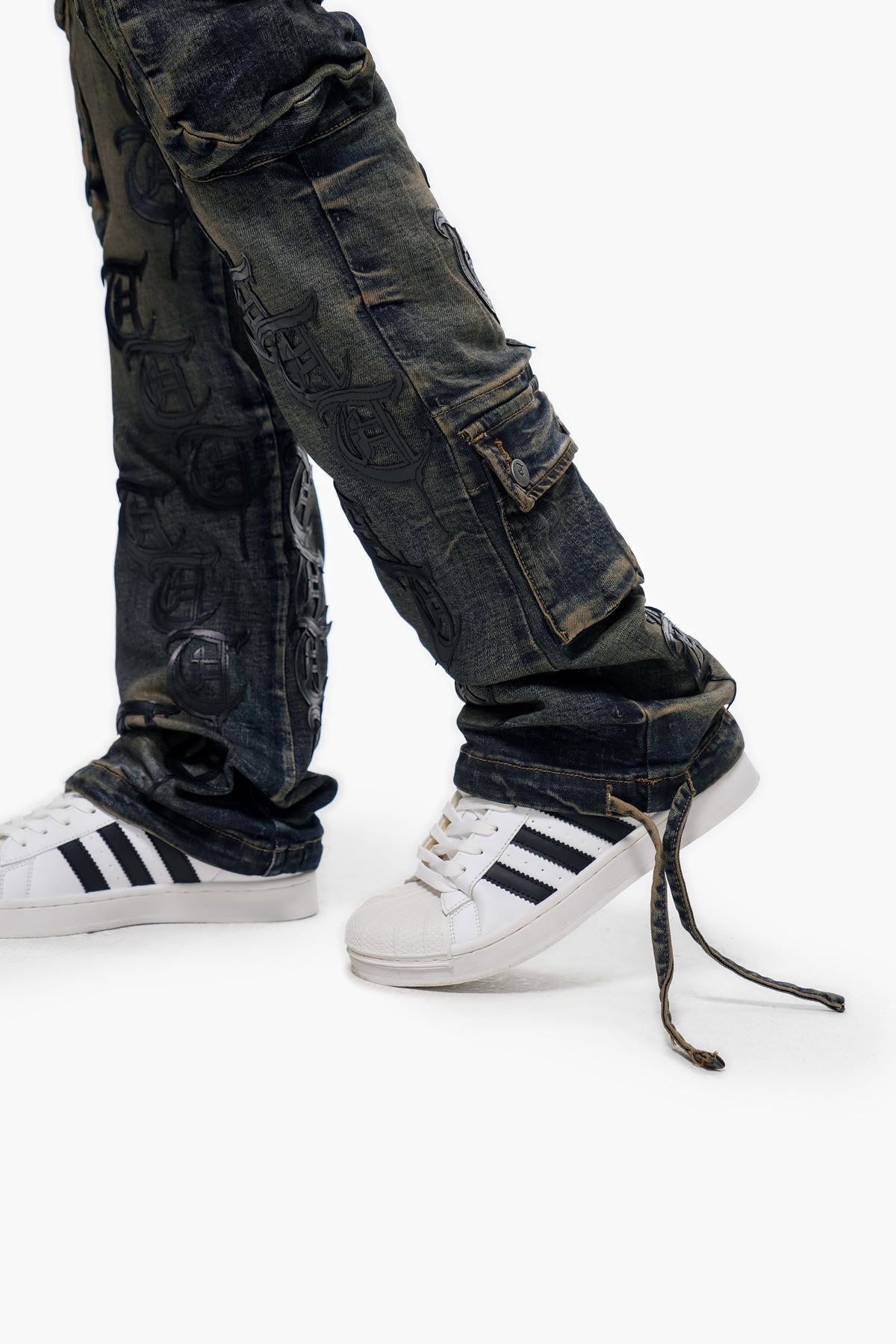 KHANDAQ Medium Blue Cargo Denim -