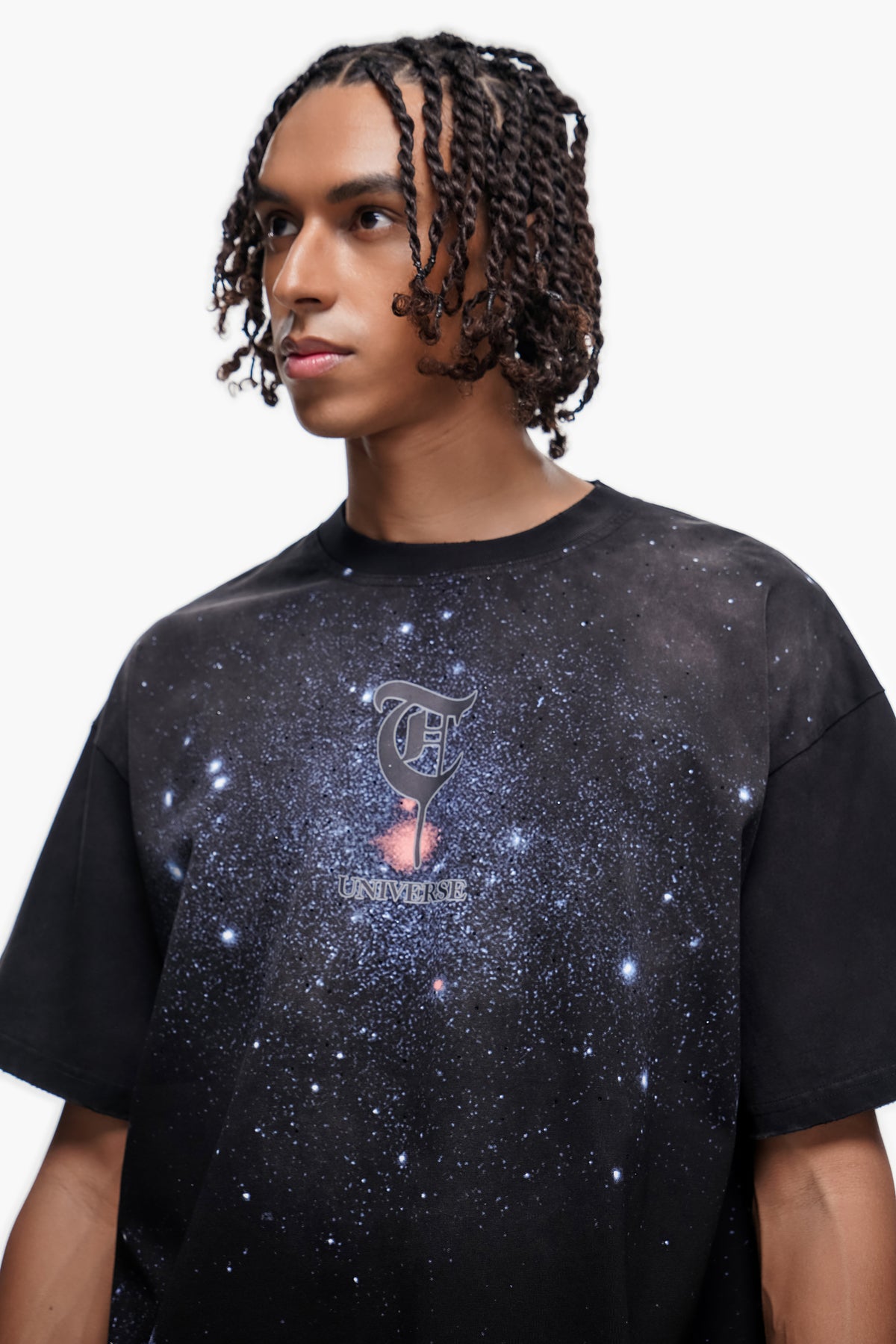 LIGHT FROM BELOW Black tee -