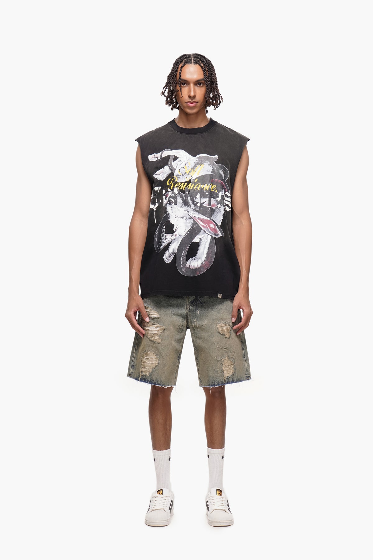 UNCHOSEN FIGHT Black Tank Top -