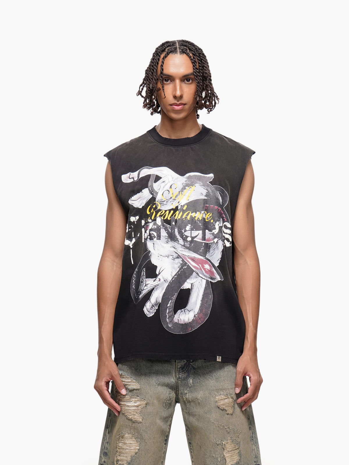UNCHOSEN FIGHT Black Tank Top -