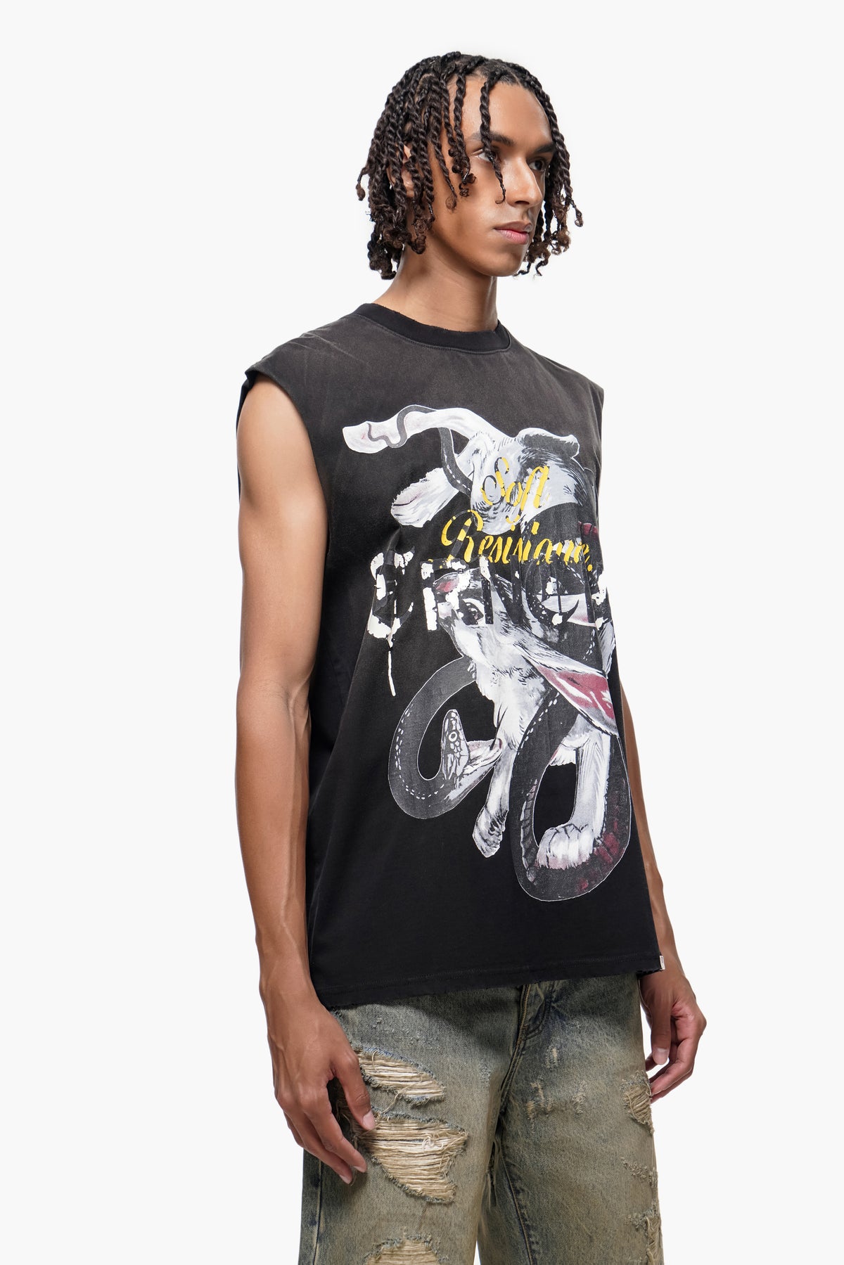 UNCHOSEN FIGHT Black Tank Top -