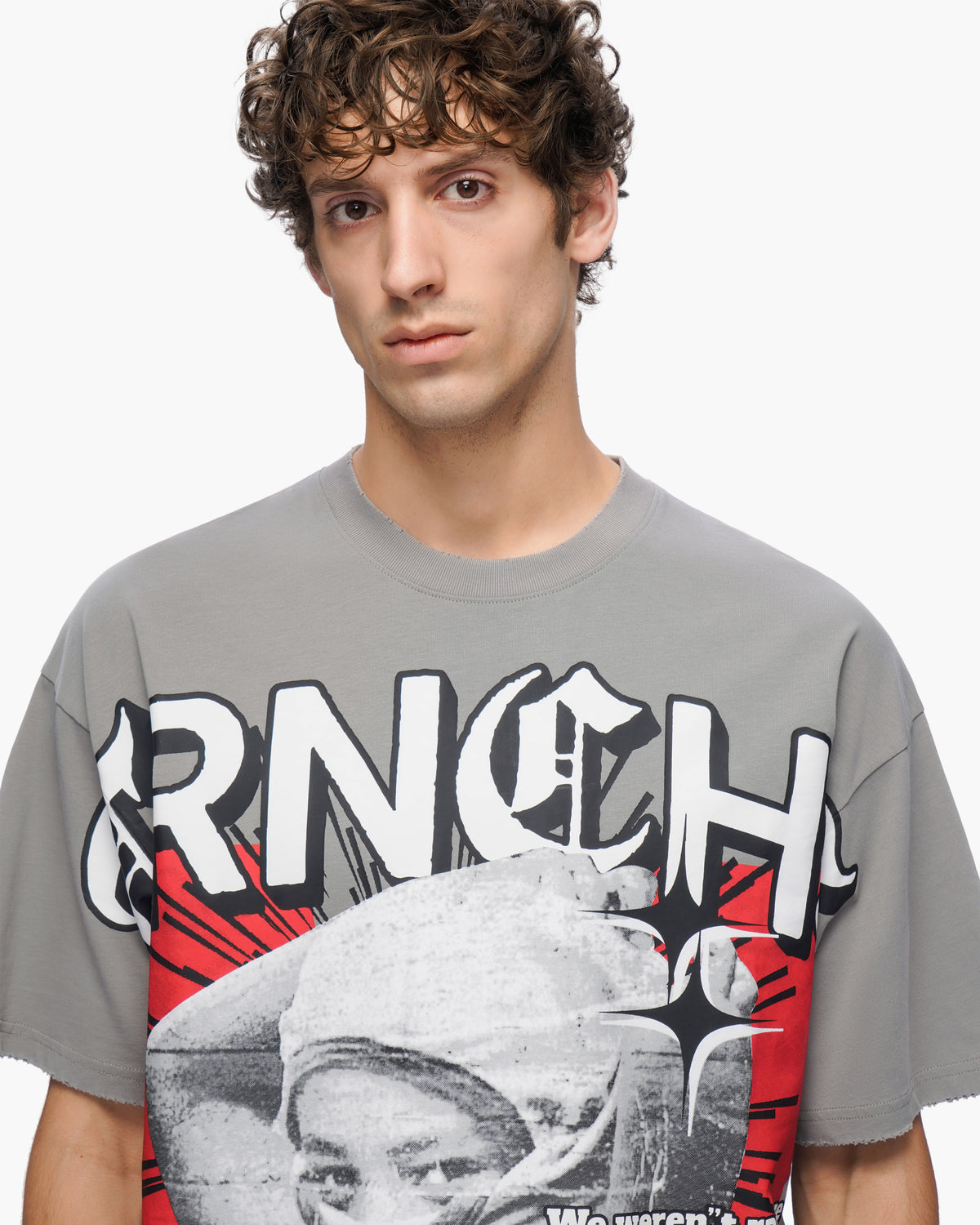 RAISED IN RUIN Grey Tee -