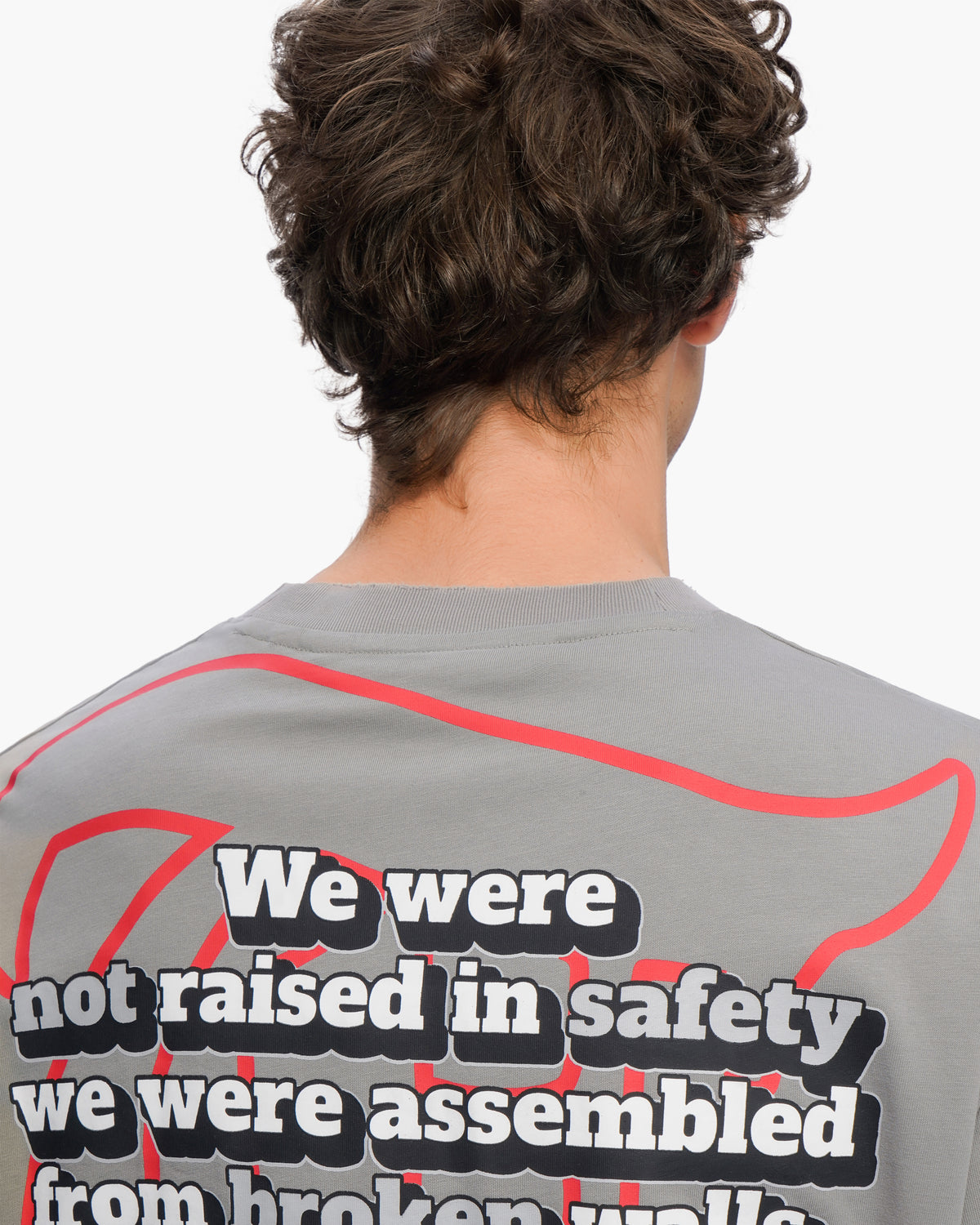 RAISED IN RUIN Grey Tee -