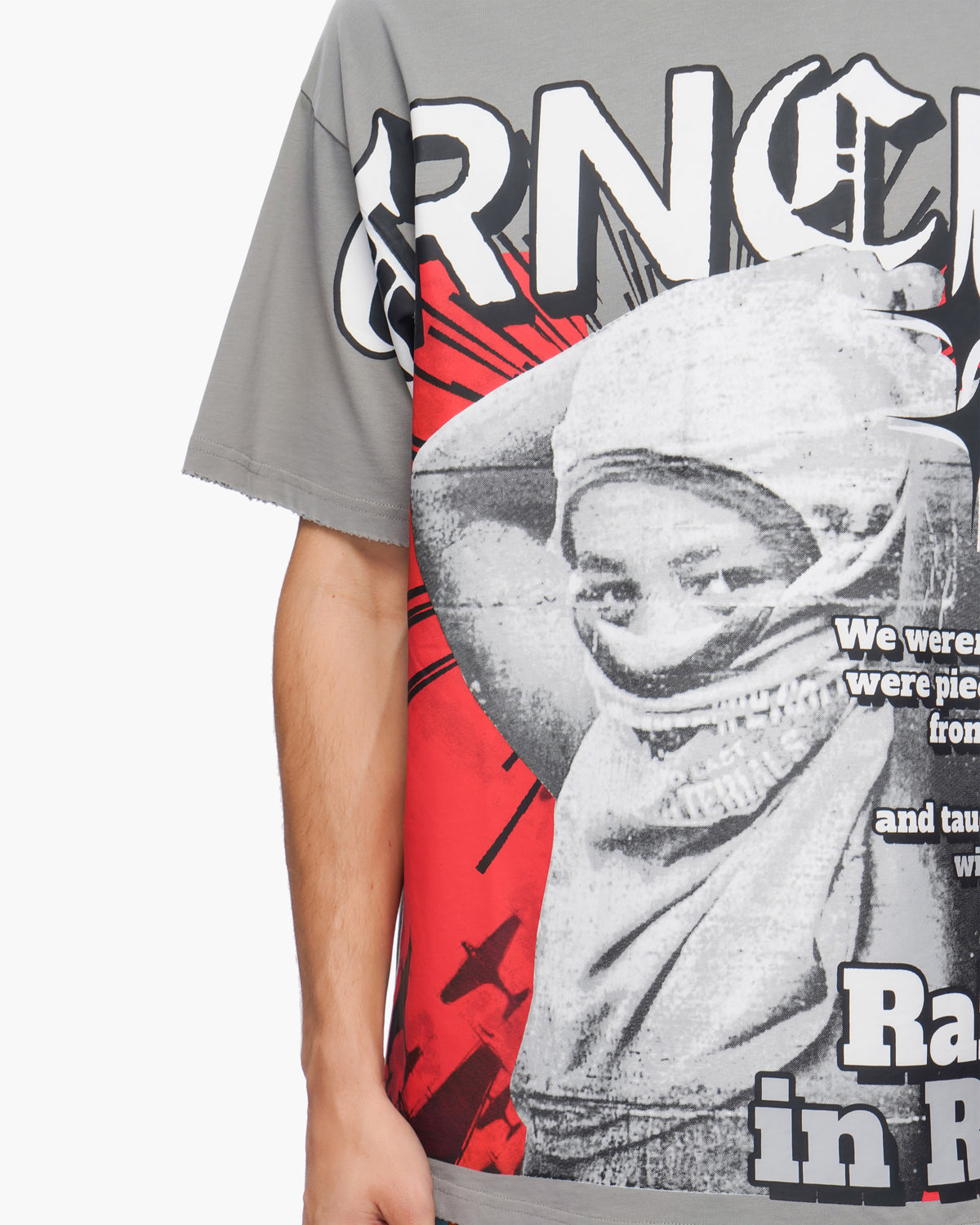 RAISED IN RUIN Grey Tee -