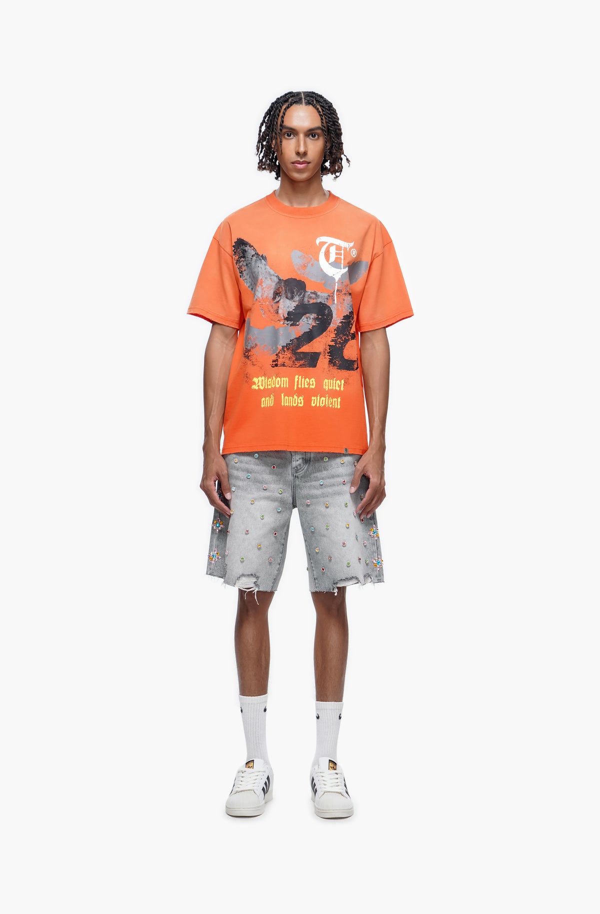 BOUNTY - Gray Wash Denim Shorts
