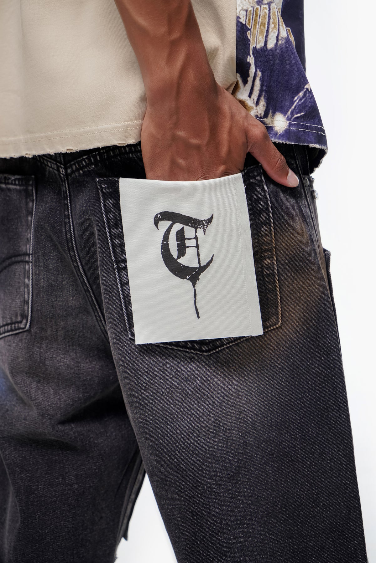 OPERATOR - Black Wash Denim Shorts-
