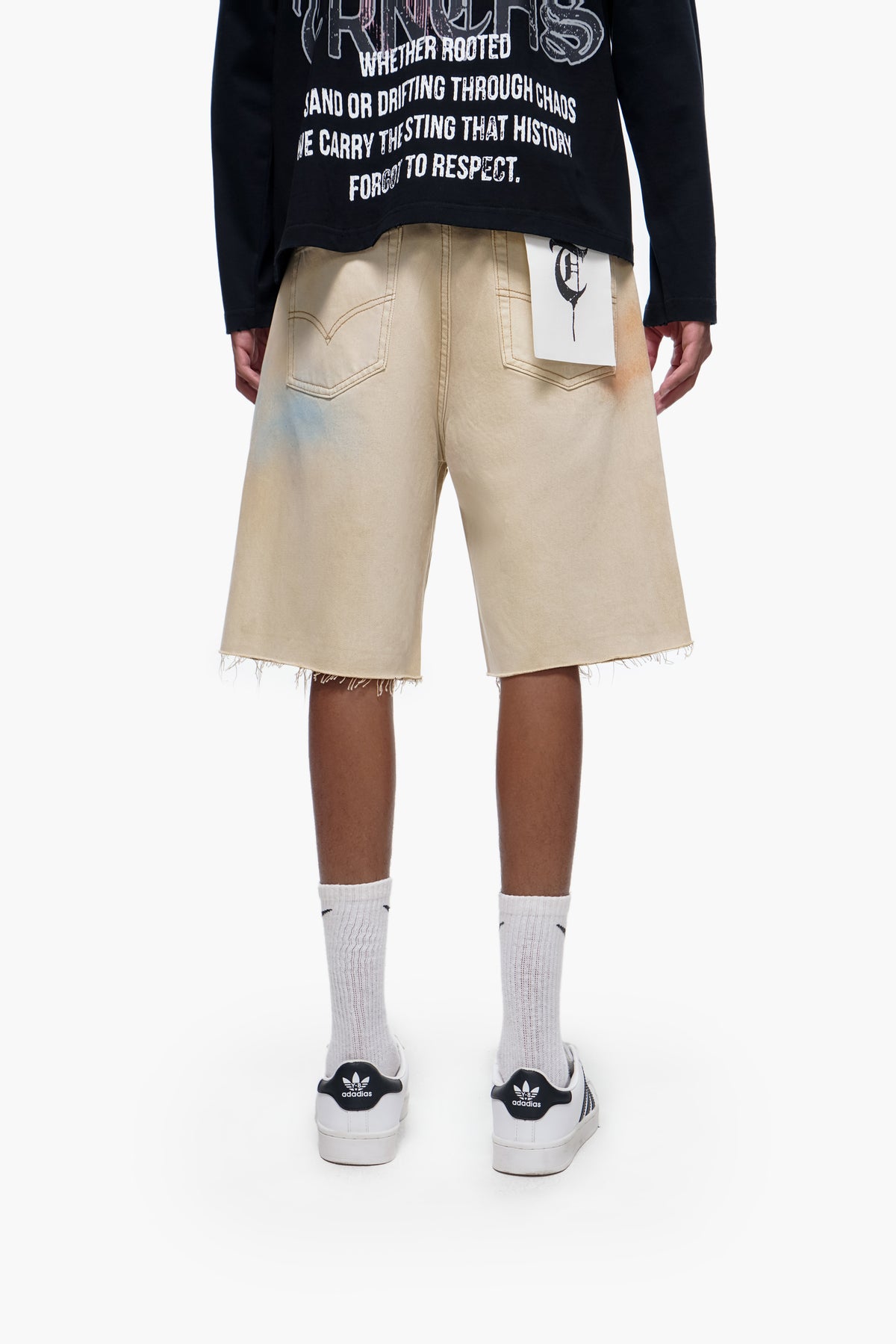 OPERATOR - Khaki Wash Denim Shorts -