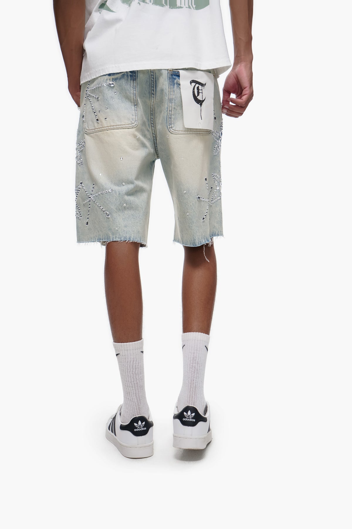 VENOM - Light Blue Wash Denim Shorts