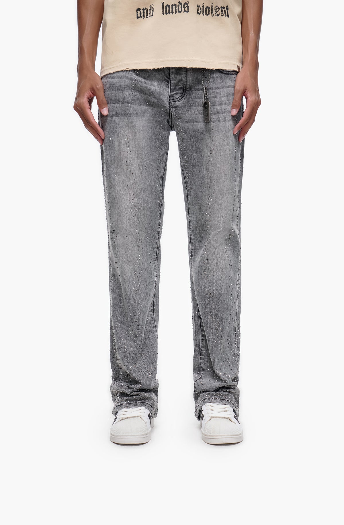 DICTATOR - Gray Wash Stacked Denim-