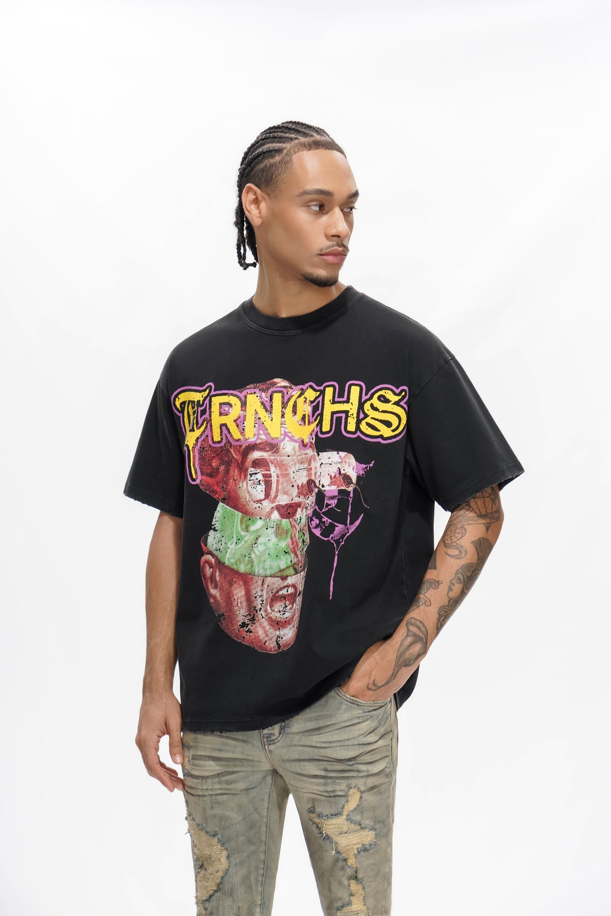 MENTAL WARFARE SCHWARZES T-SHIRT