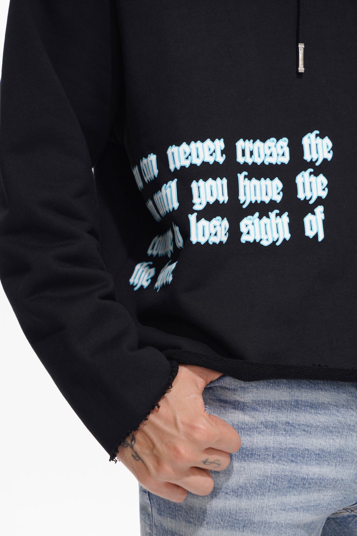 SIGHT OF THE SHORE Black Hoodie-