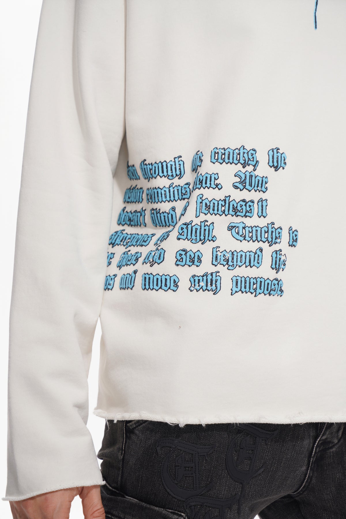 PEEK A BOO White Long Sleeve-