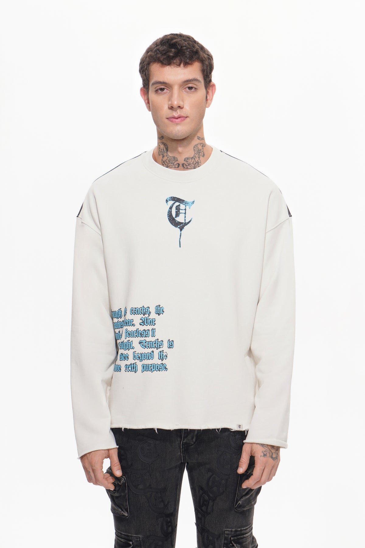PEEK A BOO White Long Sleeve-