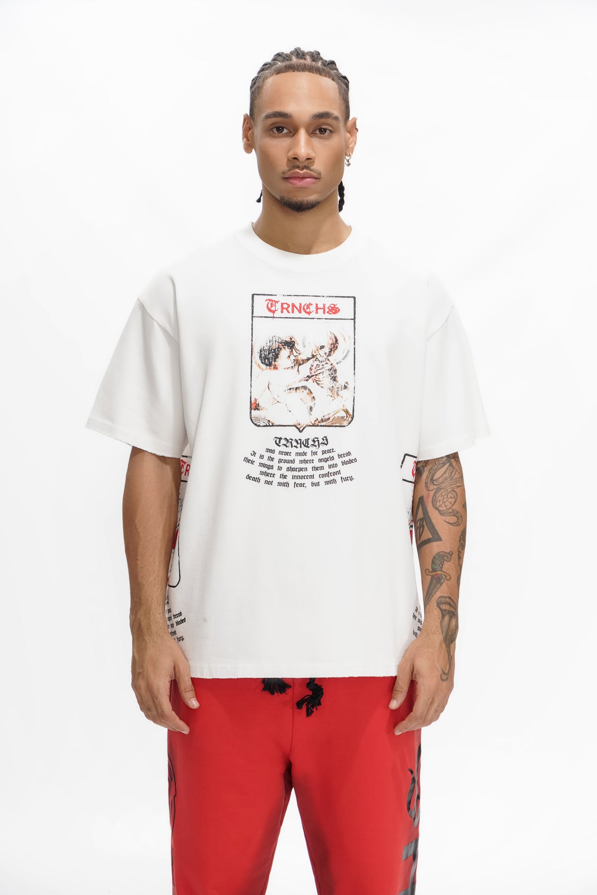 "MILITANT GOTHIC" White Tee