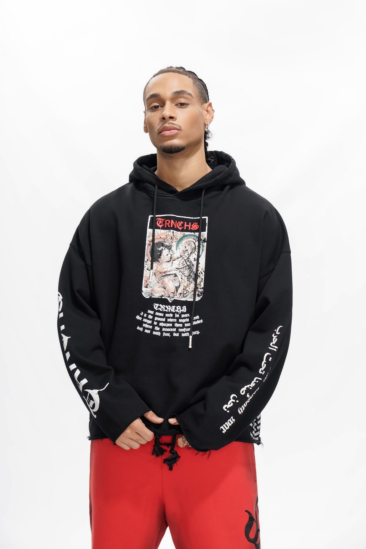 "MILITANT GOTHIC" Black Hoodie