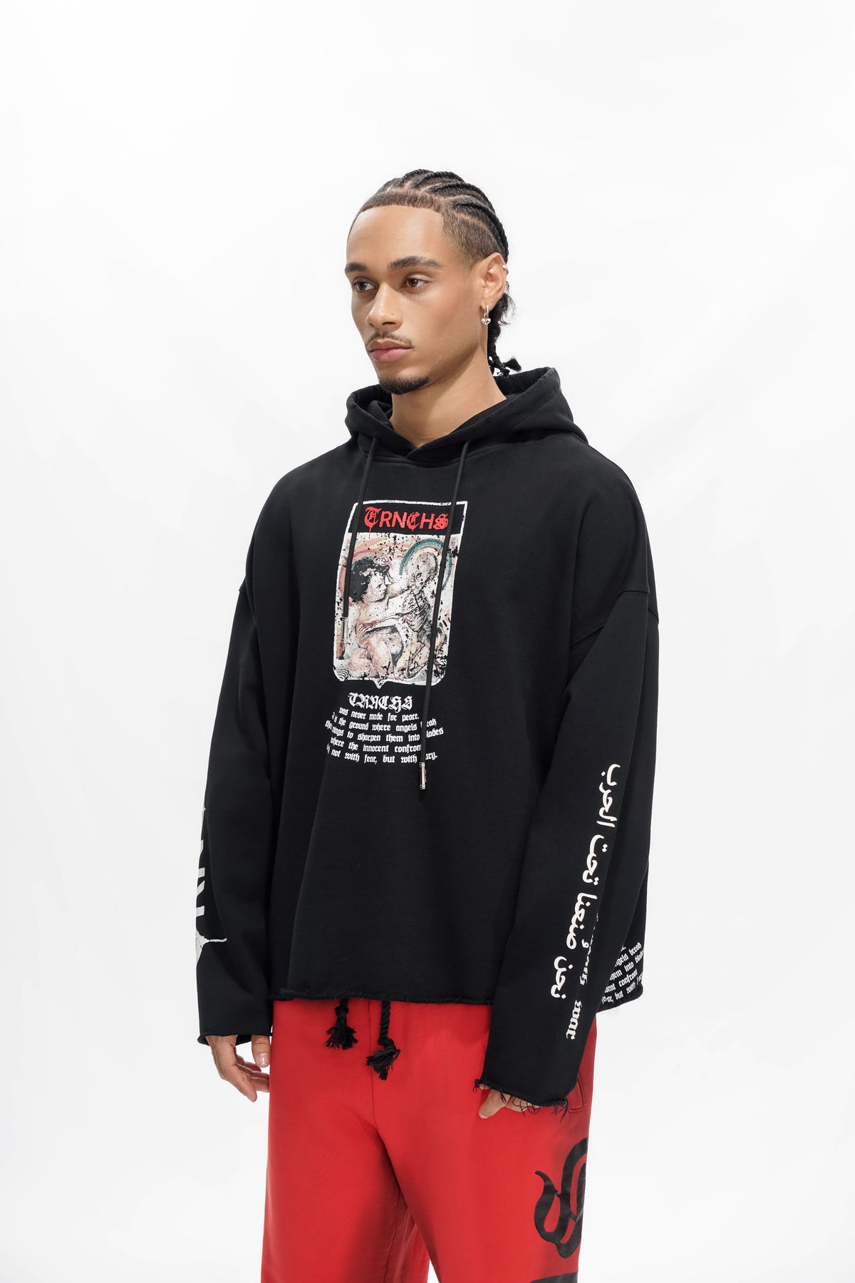 "MILITANT GOTHIC" Black Hoodie