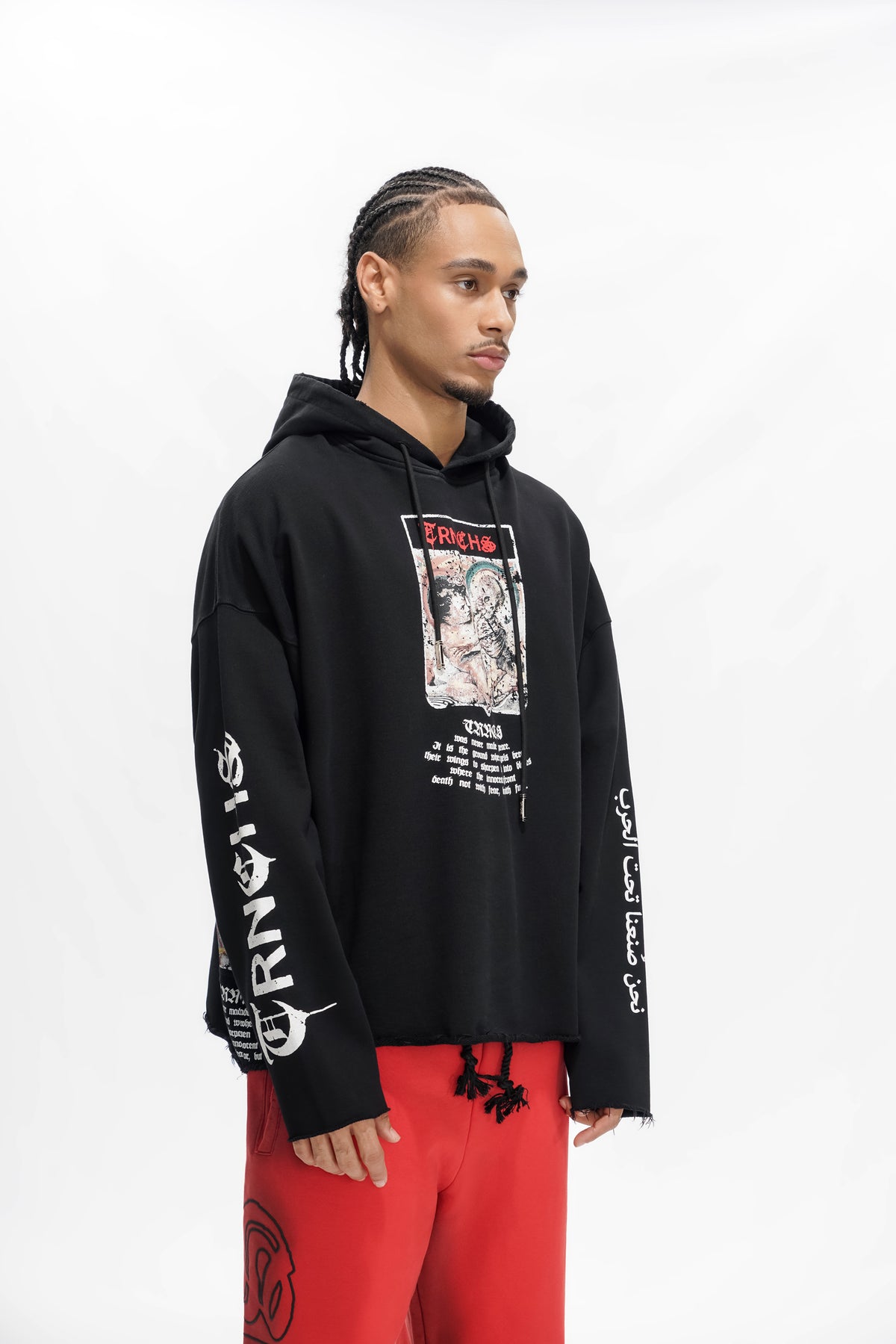 "MILITANT GOTHIC" Black Hoodie