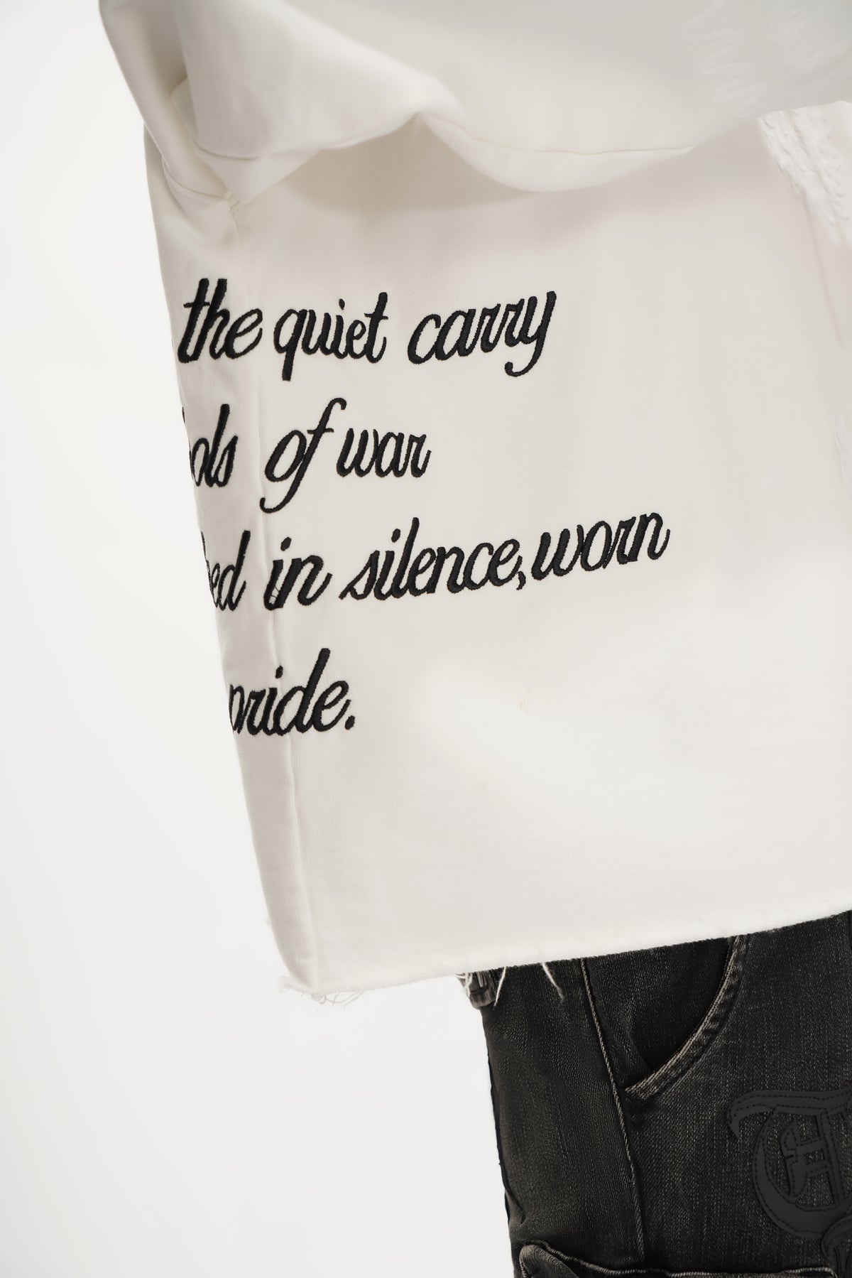 PAISLEY COMMAND" White Hoodie -