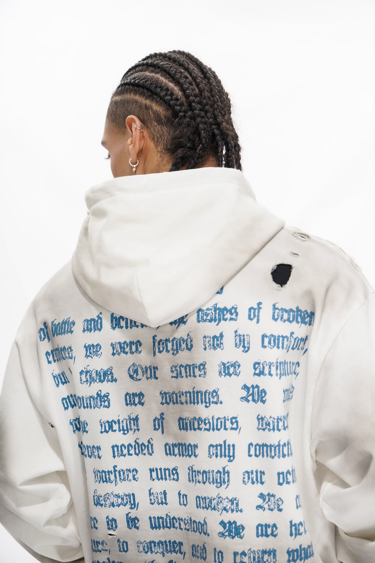 DIVINE WAR White Hoodie -