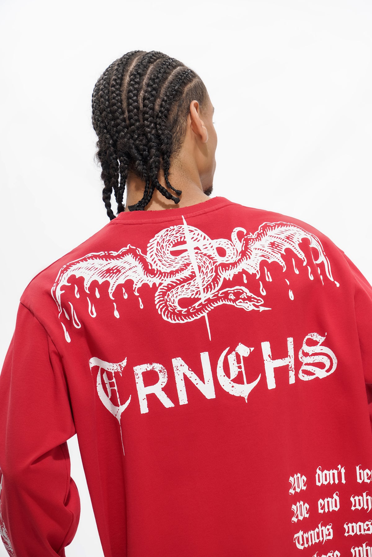 "BUILT BY BLOOD" Red  Long Sleeve