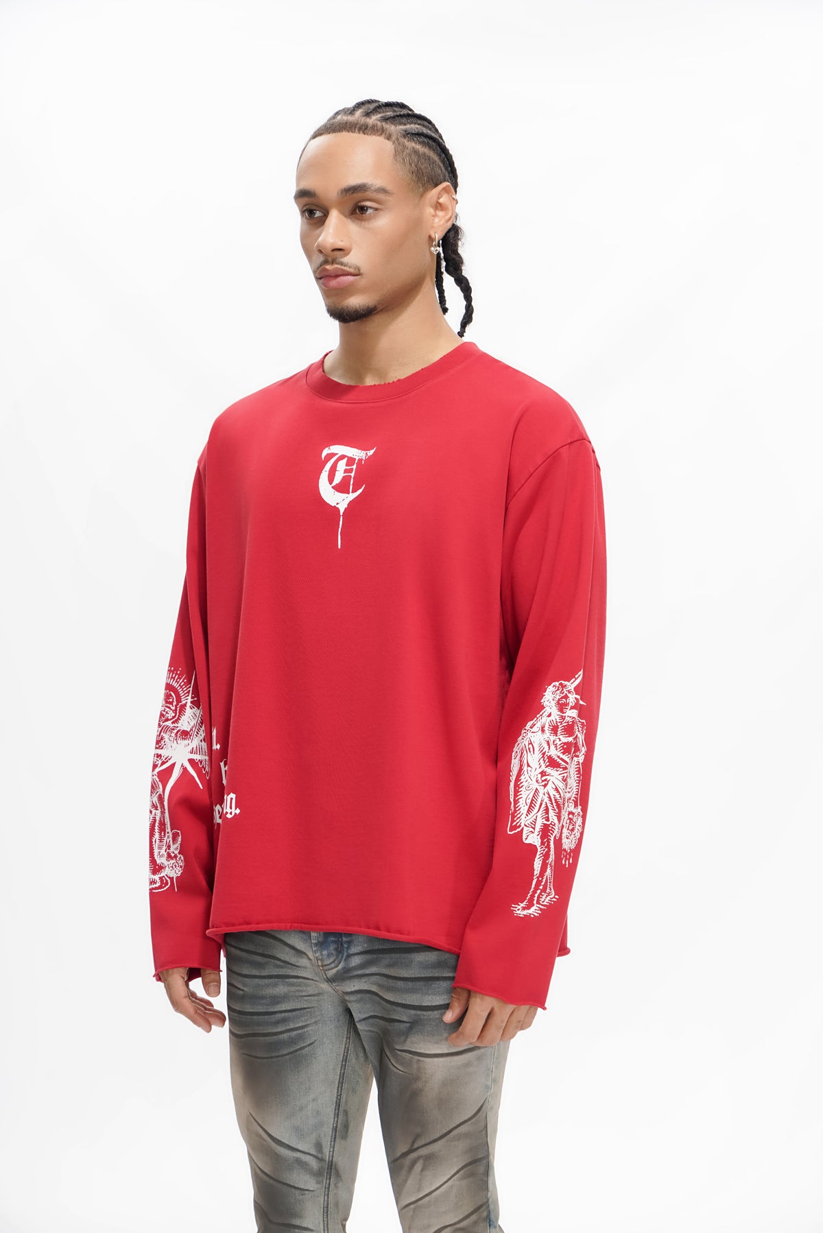 "BUILT BY BLOOD" Red  Long Sleeve