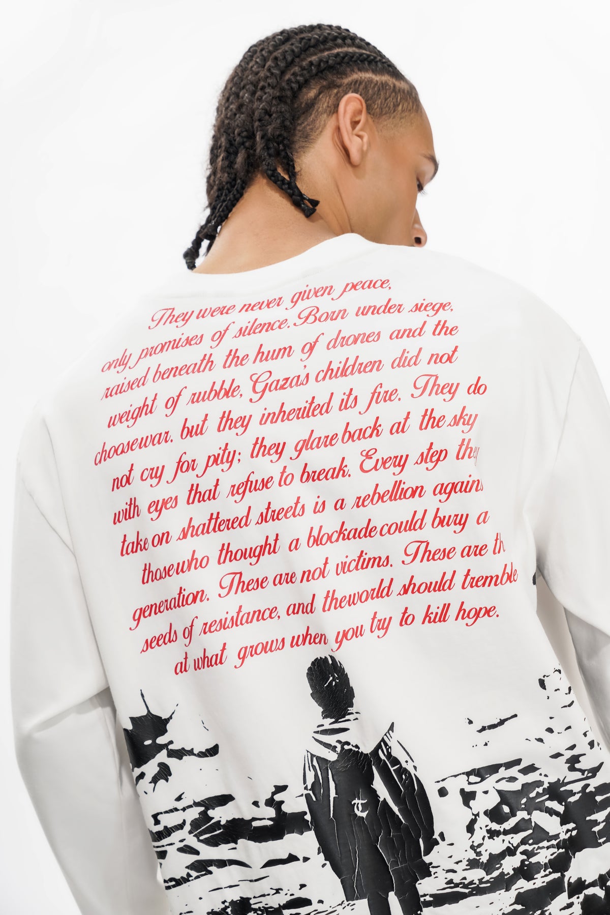 HIND RAJAB White Long-sleeve Tee -