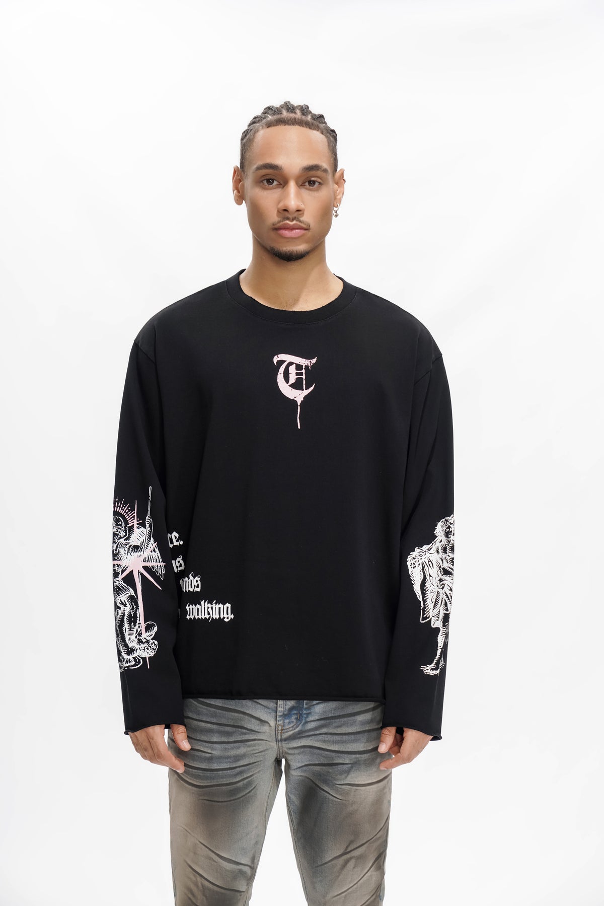 "BUILT BY BLOOD" Black Long Sleeve