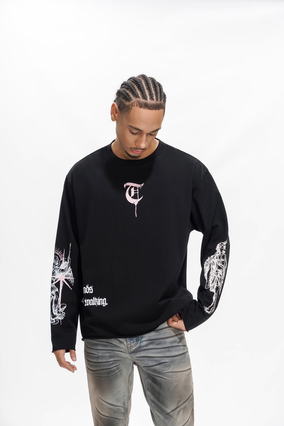 "BUILT BY BLOOD" Black Long Sleeve