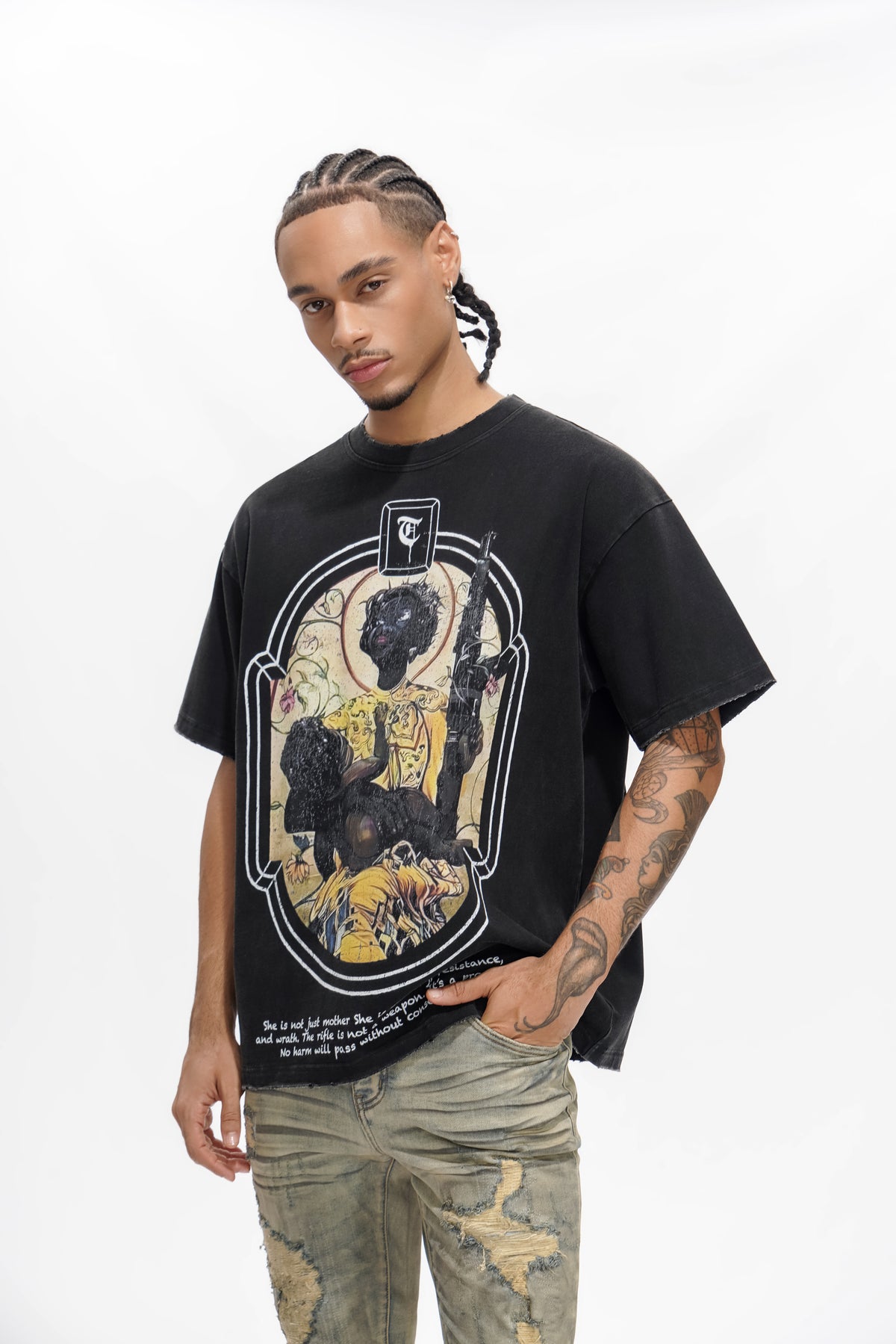 JA'ZHYA DOPSON Schwarzes T-Shirt