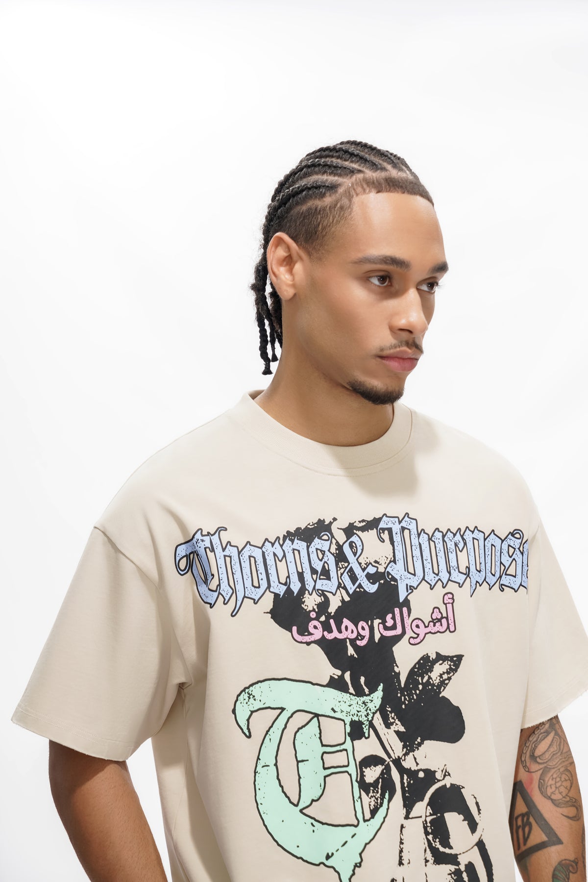 THORNS &amp; PURPOSE Off-White T-Shirt