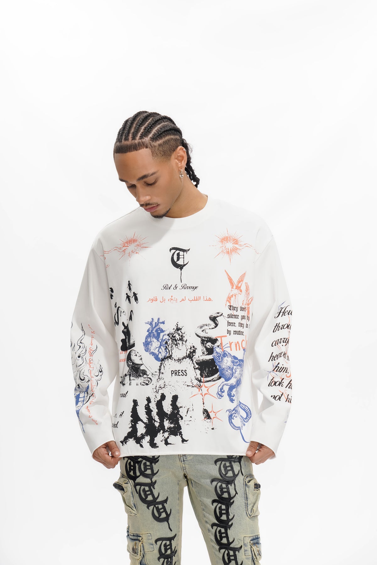 FIELD NOTES White Long Sleeve -