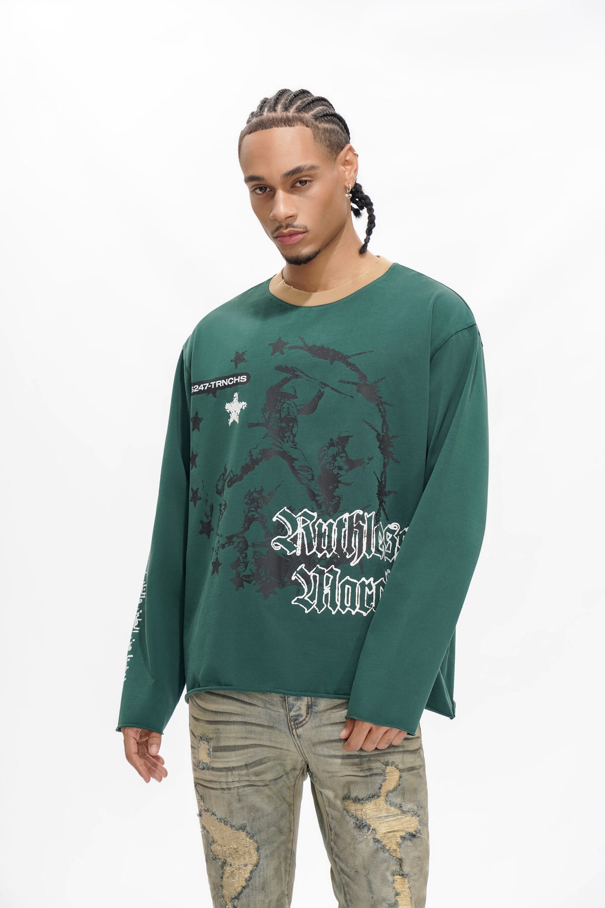 RUTHLESS Dark Green Long Sleeve -