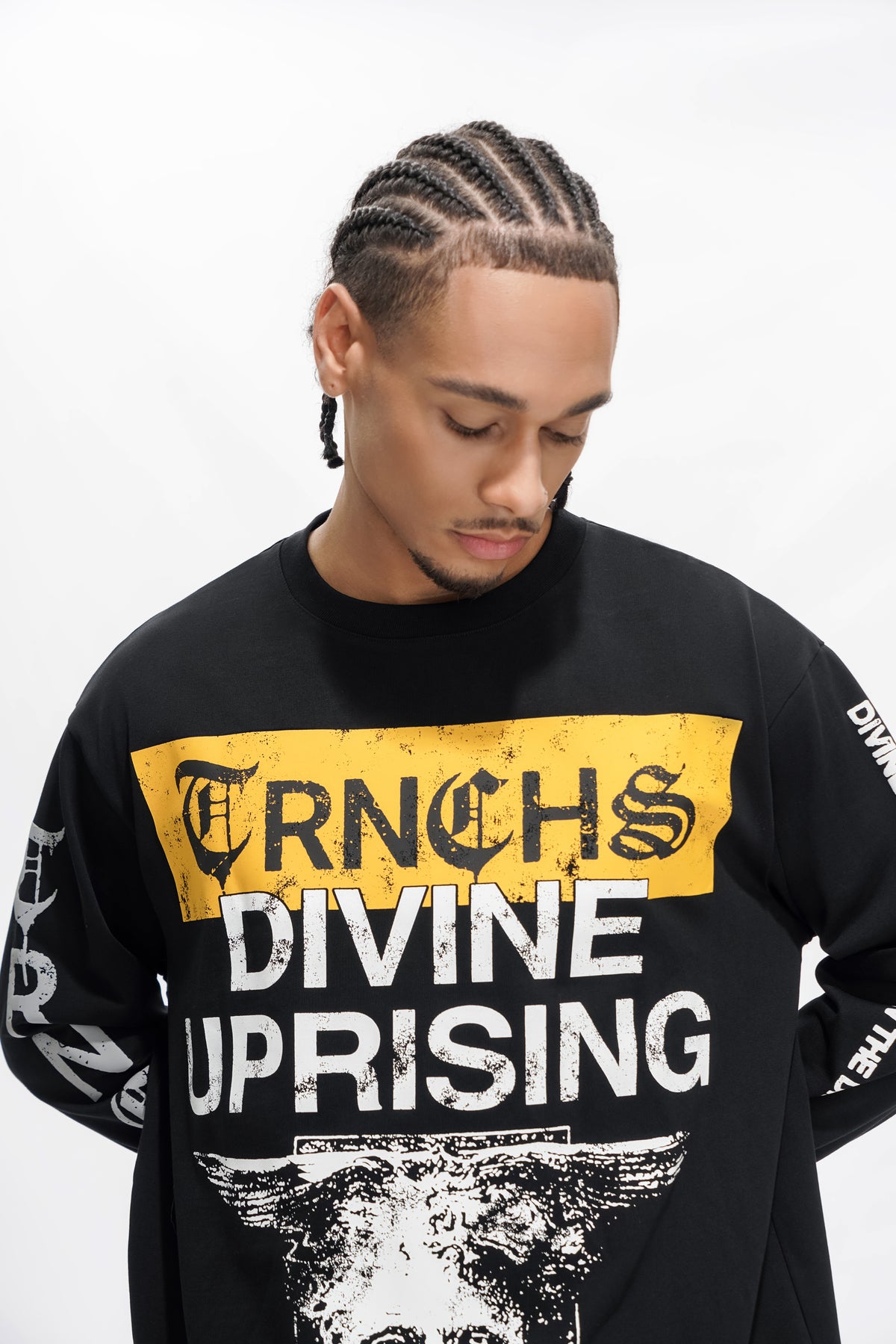 DIVINE UPRISING  Black Long Sleeve-