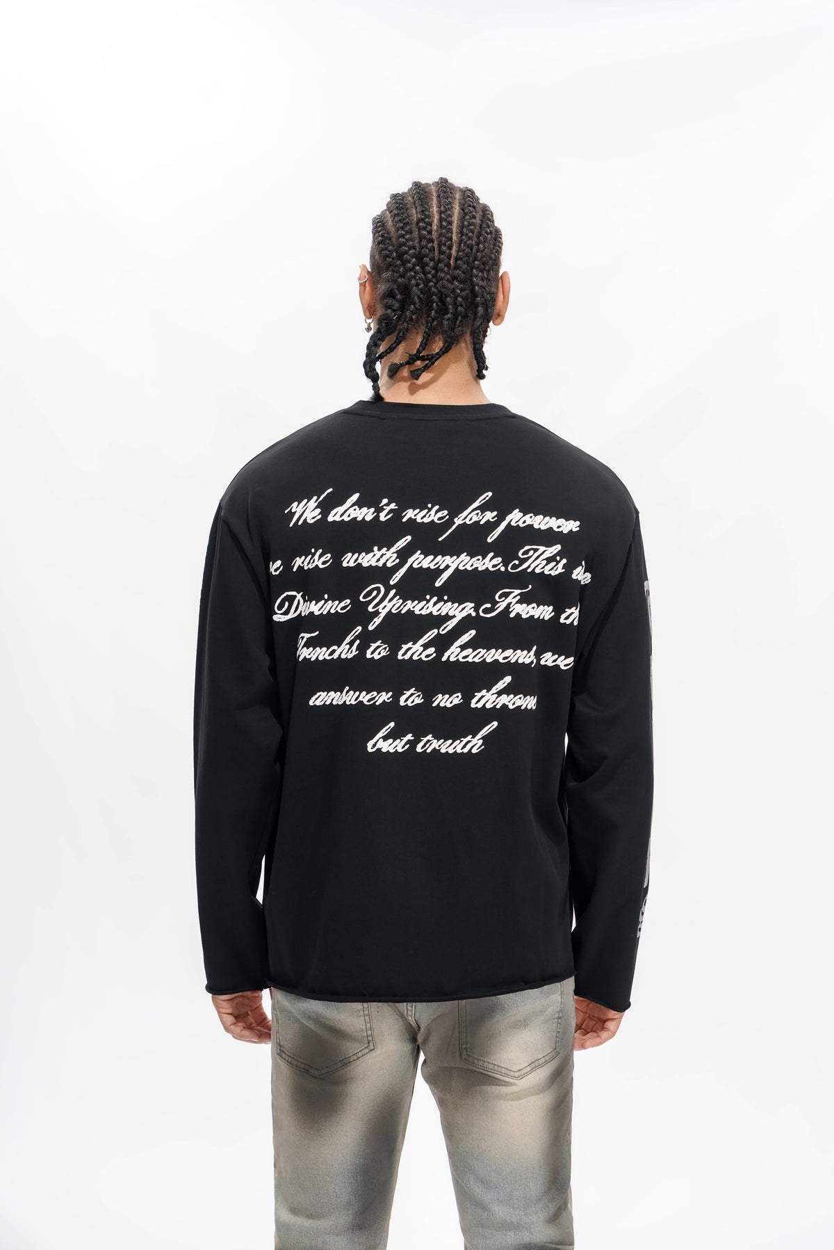 DIVINE UPRISING  Black Long Sleeve-