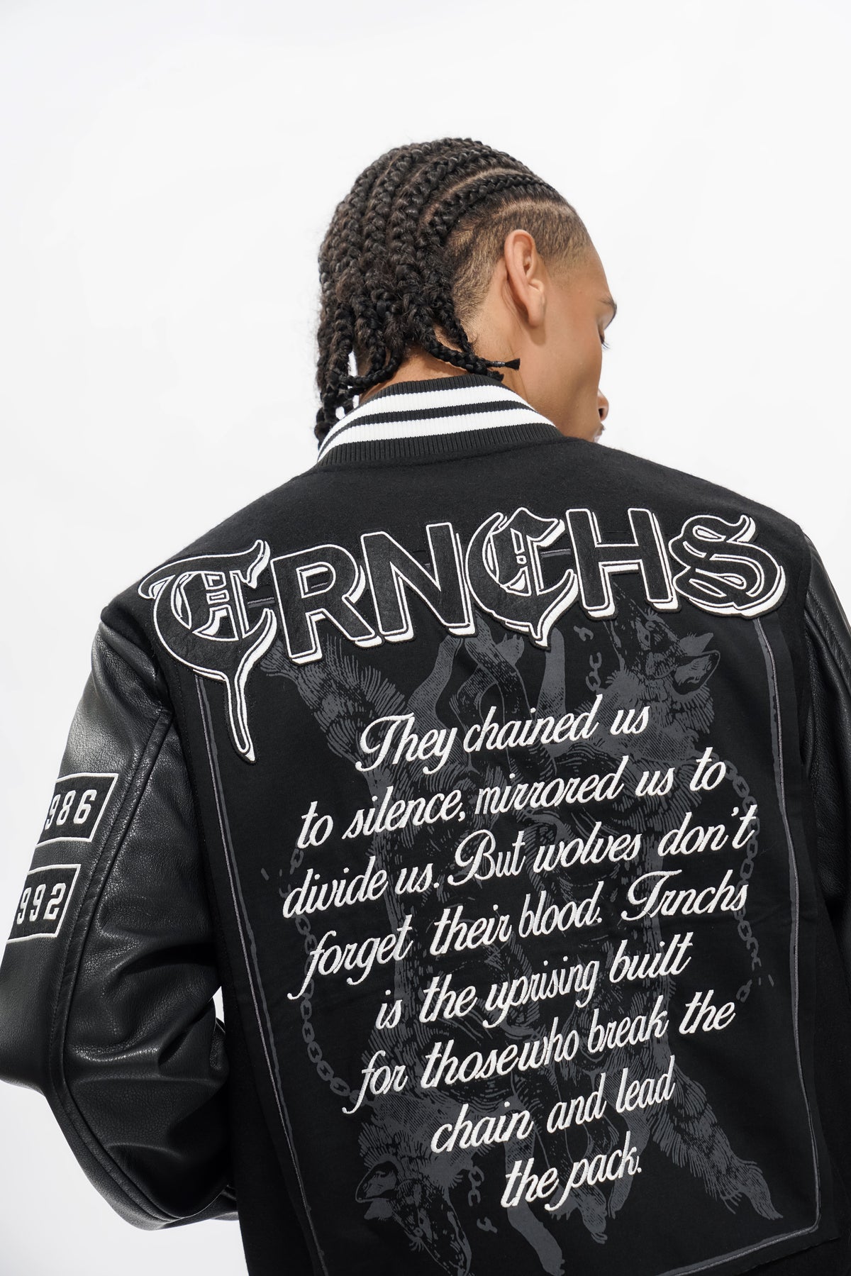 LEAD THE PACK Schwarze Collegejacke