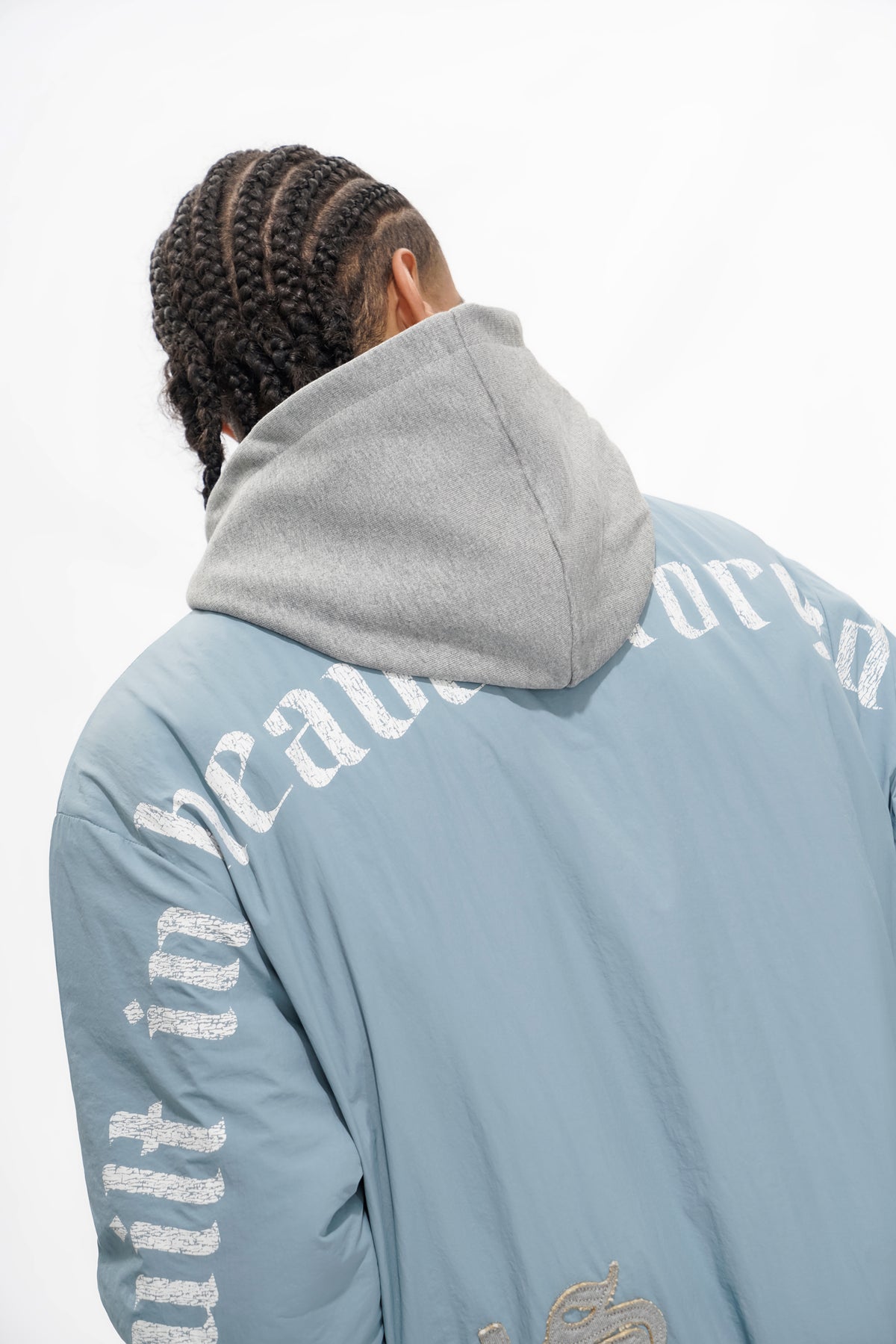 HEAVEN'S ARMOR Slate Blue Hoodie Jacket-