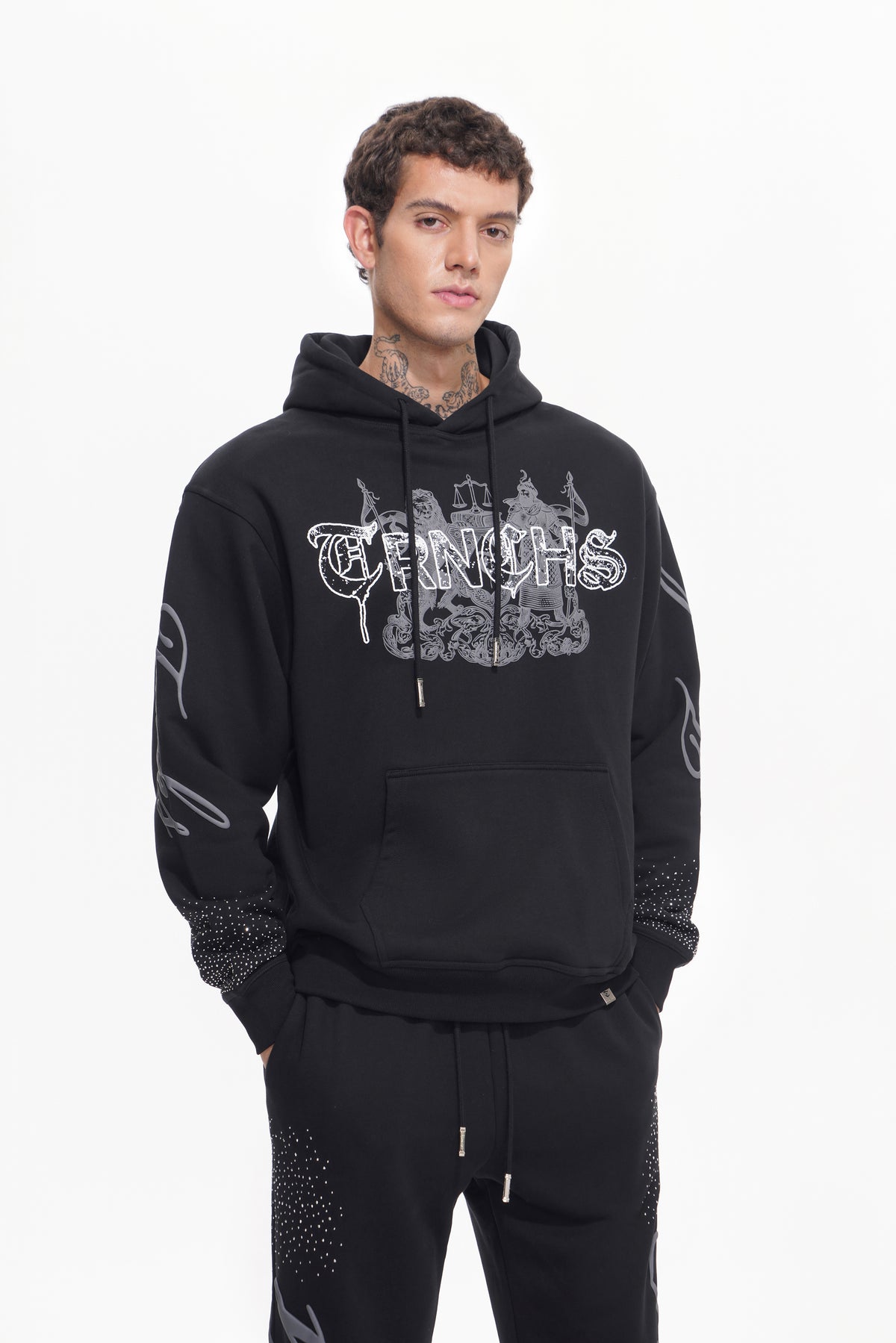 CODE OF THE TRNCHS Black Hoodie-