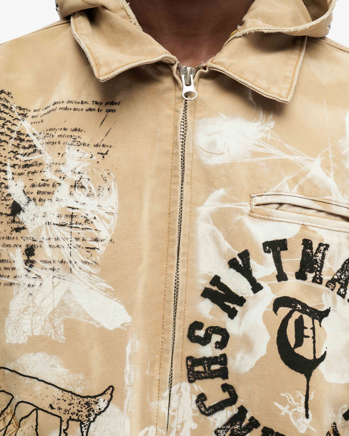 Built By Blood Vintage Light Khaki Hoodie