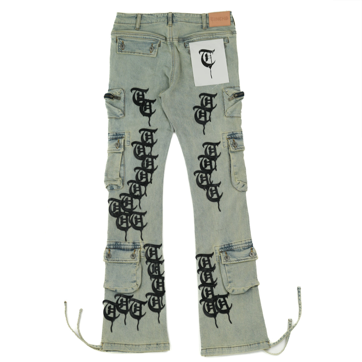 KHANDAQ Light Wash Cargo Denim-