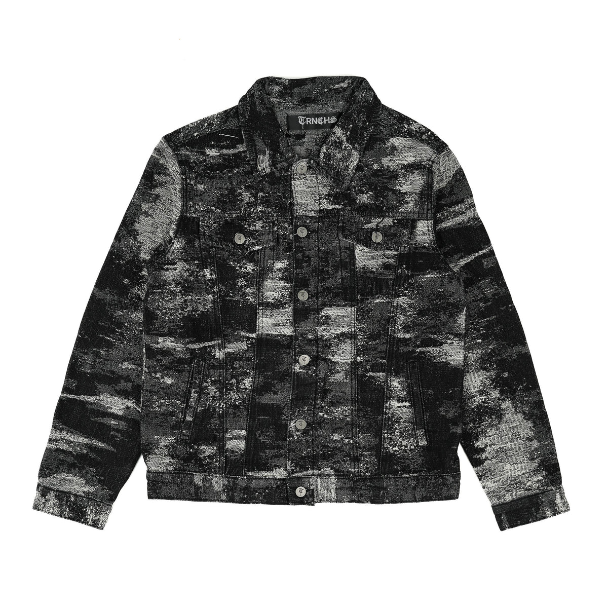 SAMAH Tri-Black Wash Denim Jacket -