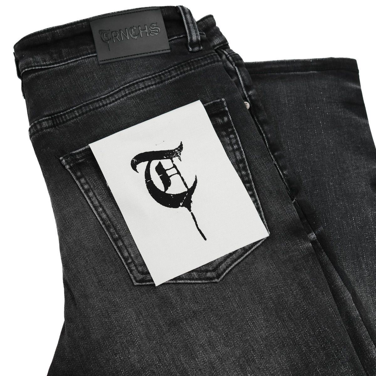 TA'IZZ Black Wash Skinny Denim-