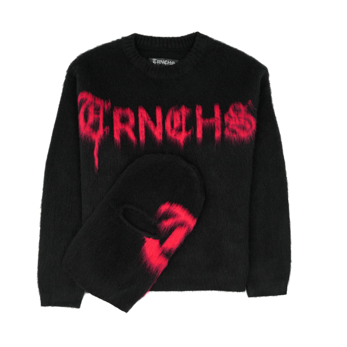 MOHAIR SWEATER Black / Red-